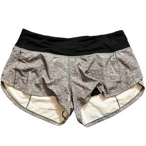 Lululemon Speed Up MR Mid Rise Short 2.5” Lined Shorts LW7ATDR Grey Size 4